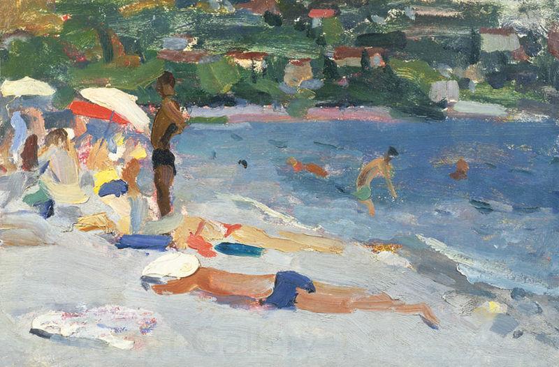 unknow artist A Beach in Evpatoria France oil painting art